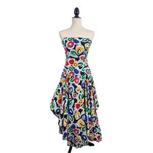 VTG Barbogilo Cristina Jan 80's Strapless Dress